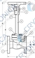 Криогенный запорный вентиль CAEN CRYO VCBS-1150