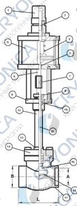 Криогенный запорный клапан CAEN CRYO VCBS-750/NC