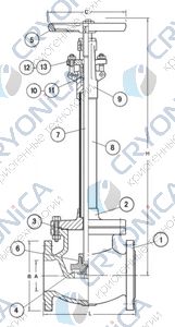Криогенный запорный вентиль CAEN CRYO VCYS-1600 Криогенный запорный вентиль CAEN CRYO VCYS-1600