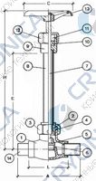 Криогенный запорный вентиль CAEN CRYO VCB 200