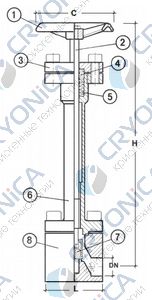 Криогенный запорный вентиль CAEN CRYO VHP-6000, 6000T
