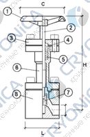 Запорный вентиль CAEN VHP 6000