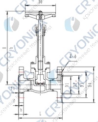 Криогенный запорный клапан CCK T327DA10-100 PN40 Криогенный запорный клапан CCK T327DA10-100 PN40