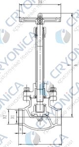 Криогенный запорный клапан CCK GLOBE DJ61F-40P Криогенный запорный клапан CCK GLOBE DJ61F-40P