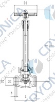Криогенный запорный клапан CCK T338DJ10-40 PN40