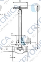 Криогенный запорный клапан CCK T328DJ10-80V PN40