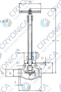 Криогенный запорный клапан CCK T328DJ10-80V PN40