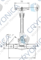 Криогенный запорный клапан CCK T328DJ10X-40X PN40
