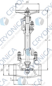 Криогенный запорный клапан CCK T326DA10-100 PN40 Криогенный запорный клапан CCK T326DA10-100 PN40