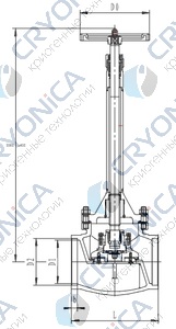 Криогенный запорный клапан CCK T355DA80-250 PN64