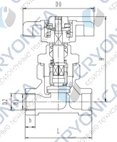 Криогенный запорный клапан CCK T358DA10-15 PN64