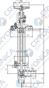 Криогенный запорный клапан блочный угловой CCK T151DL20-40 PN10