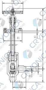 Криогенный запорный клапан блочный угловой CCK T151DL10-15 PN10