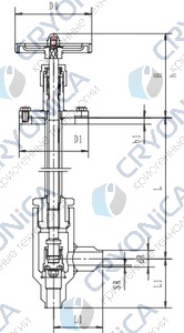 Криогенный запорный клапан угловой CCK T201DL10-15 PN16
