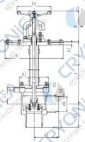 Криогенный запорный клапан угловой CCK T211DL125-200 PN16