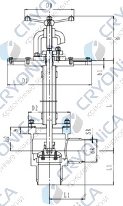 Криогенный запорный клапан угловой CCK T211DL125-200 PN16