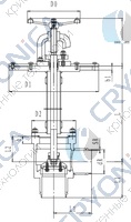 Криогенный запорный клапан угловой CCK T251DL100-150 PN25