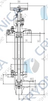 Криогенный запорный клапан угловой CCK T251DL25-40 PN25