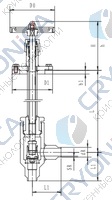 Криогенный запорный клапан угловой CCK T251DL10-15 PN25