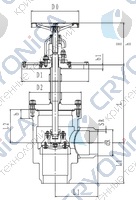 Криогенный запорный клапан угловой CCK T301DL150-250 PN40