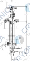 Криогенный запорный клапан угловой CCK T301DL50-100 PN40