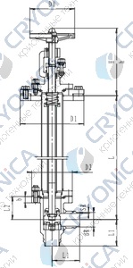 Криогенный запорный клапан угловой CCK T301DL50-100 PN40