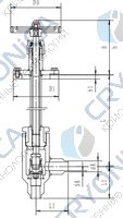 Криогенный запорный клапан угловой CCK T301DL10-15 PN40
