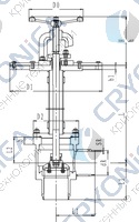 Криогенный запорный клапан угловой CCK T311DL125-150 PN40