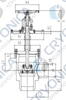Криогенный запорный клапан угловой CCK T351DL150 PN64