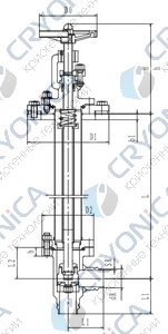 Криогенный запорный клапан угловой CCK T351DL20-40 PN64 Криогенный запорный клапан угловой CCK T351DL20-40 PN64