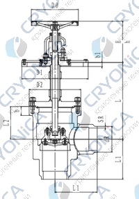 Криогенный запорный клапан угловой CCK T361DL125-300 PN64