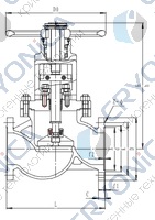 Запорный клапан CCK T302J150 PN40