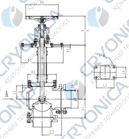Криогенный запорный клапан угловой CCK T121DB125-250 PN6
