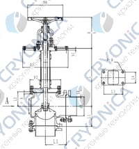 Криогенный запорный клапан угловой CCK T121DB125-250 PN6