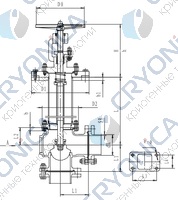 Криогенный запорный клапан угловой CCK T121DB25-50 PN6