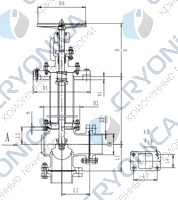 Криогенный запорный клапан угловой CCK T121DB65-100 PN6