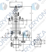 Криогенный запорный клапан угловой CCK T121DL65-100 PN6