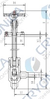 Криогенный запорный клапан угловой CCK T151DB10-15 PN10