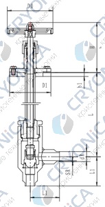 Криогенный запорный клапан угловой CCK T151DB10-15 PN10
