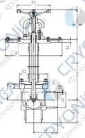 Криогенный запорный клапан угловой CCK T151DB125-200 PN10