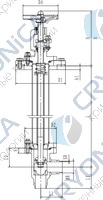 Криогенный запорный клапан угловой CCK T201DB32-40 PN16