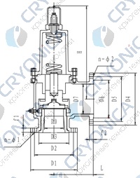 Предохранительный клапан тип T201DK32-100 PN16