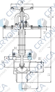 Криогенный запорный клапан угловой CCK T211DB125-150 PN16
