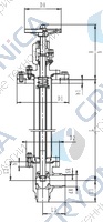 Криогенный запорный клапан угловой CCK T211DB20-40 PN16