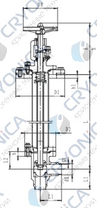 Криогенный запорный клапан угловой CCK T211DB20-40 PN16