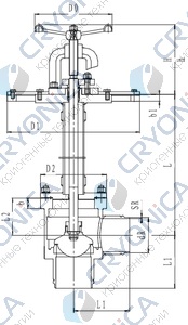 Криогенный запорный клапан угловой CCK T251DB150 PN25