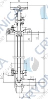 Криогенный запорный клапан угловой CCK T251DB25-40 PN25