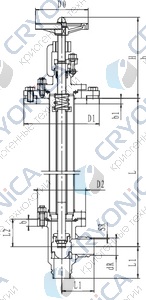 Криогенный запорный клапан угловой CCK T251DB80-100 PN25