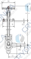 Криогенный запорный клапан угловой CCK T301DB10-15 PN40