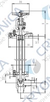 Криогенный запорный клапан угловой CCK T301DB50-100 PN40
